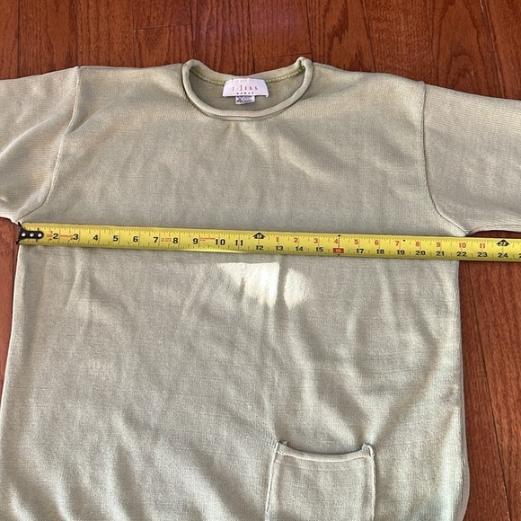 Vintage J Jill Pullover Sweater Green Crew Rolled Hem Women’s Plus size - Picture 5 of 10